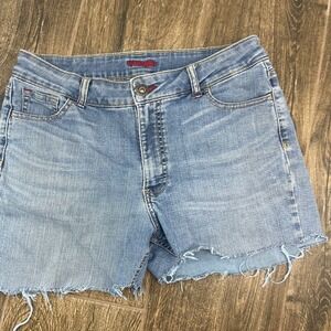 Wrangler Festival Denim Cutoff Shorts 10 Light Wash Frayed Hem Women's Boho